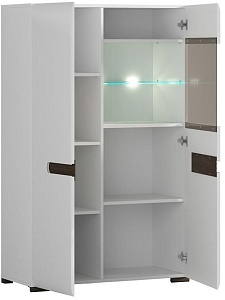 Шкаф с витриной Ацтека S205-REG1W1D/14/9 белый