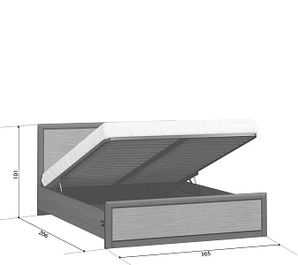 Кровать Коен LOZ160х200 МДФ с подъемным механизмом Венге/Штрокс (NEW)