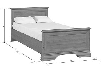 Кровать Кентаки S320-LOZ/90x200 каштан