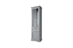 Шкаф с витриной Валенсия 1V1D1S серый