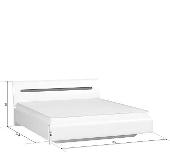 Кровать Ацтека S205-LOZ 180 белый