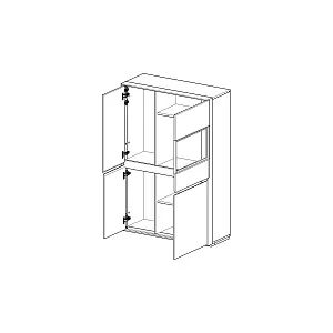 Шкаф с витриной Боско 1V3D