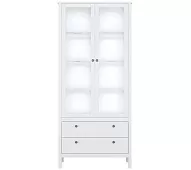 Шкаф-витрина Хельга REG2W2S с подсветкой белый