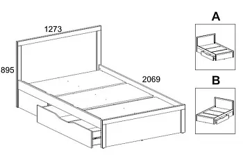 Кровать Бьёрк 120S