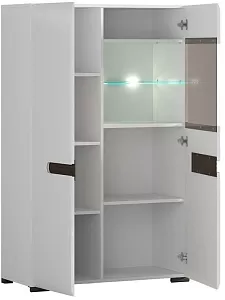 Шкаф с витриной Ацтека S205-REG1W1D/14/9 белый
